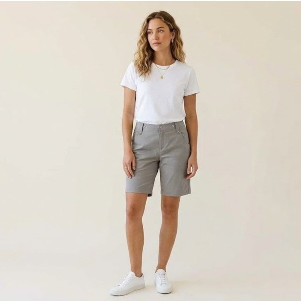 Tehama Carbon Tech Performance Shorts Women's 10 Gray Outdoor Golf Hiking